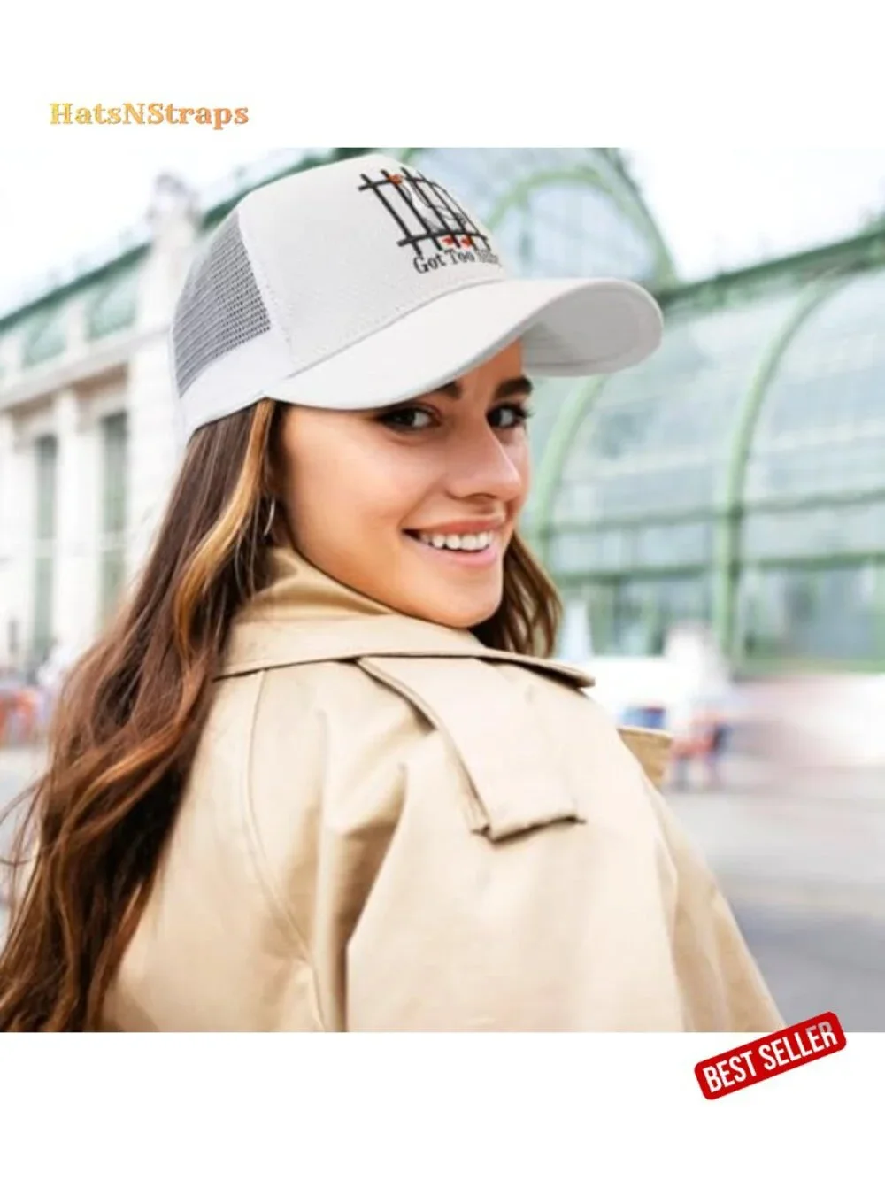 Funny Embroidered Goose Trucker Hat Mesh Adjustable Baseball Cap